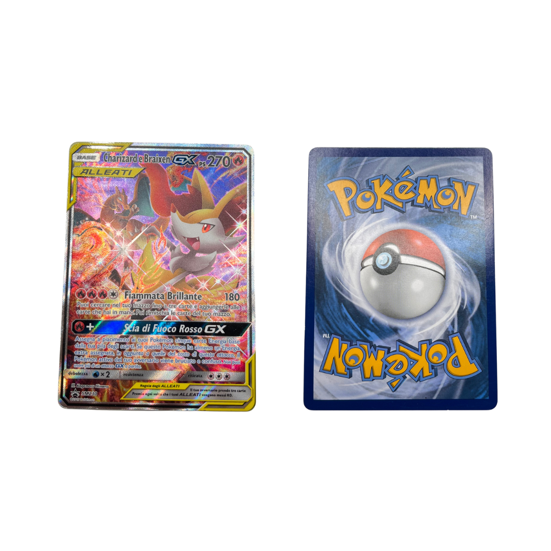 Charizard e Braixen GX SM230 - Promo Holo ITA - Near Mint (NM)